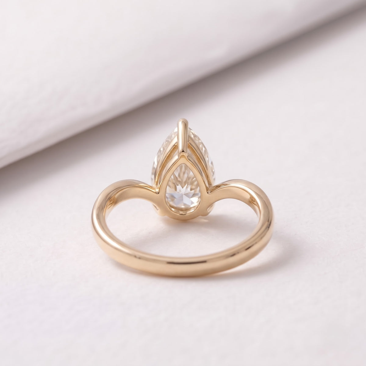 3 CT Pear Cut Solitaire Lab-Grown Diamond Engagement Ring