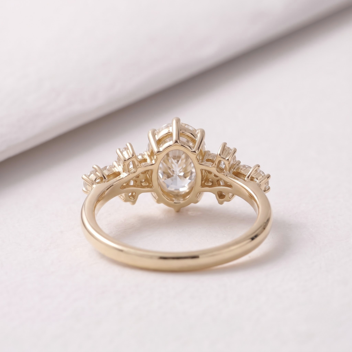 2 CT Pear Cut Curved Lab-Grown Diamond Engagement Ring