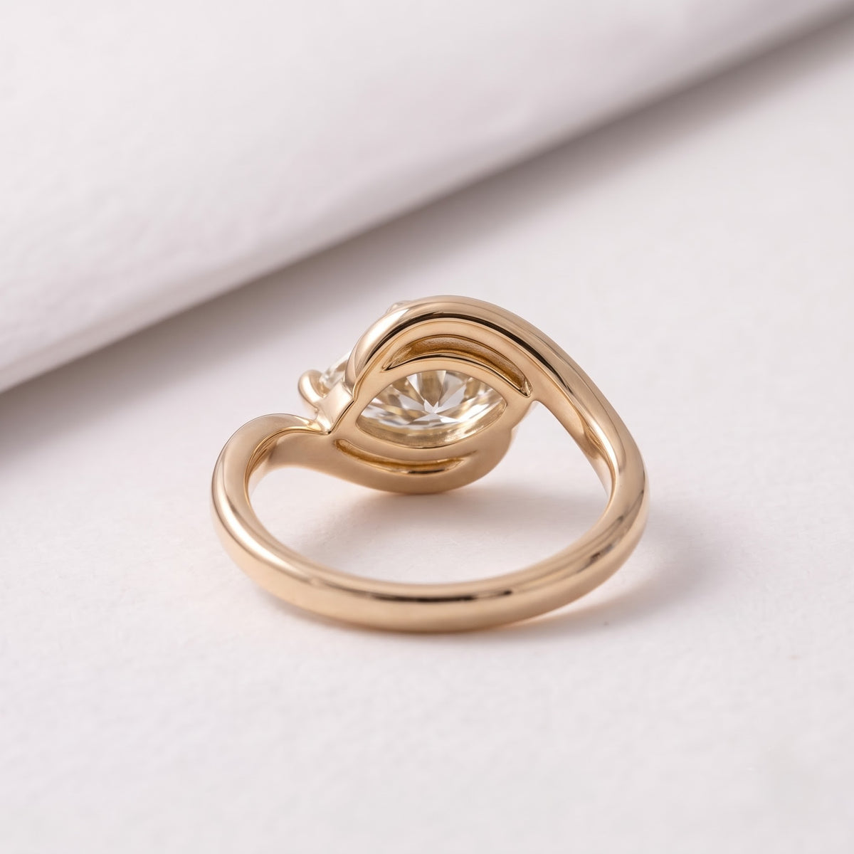 1.5 CT East West Marquise Cut Solitaire Lab-Grown Diamond Engagement Ring