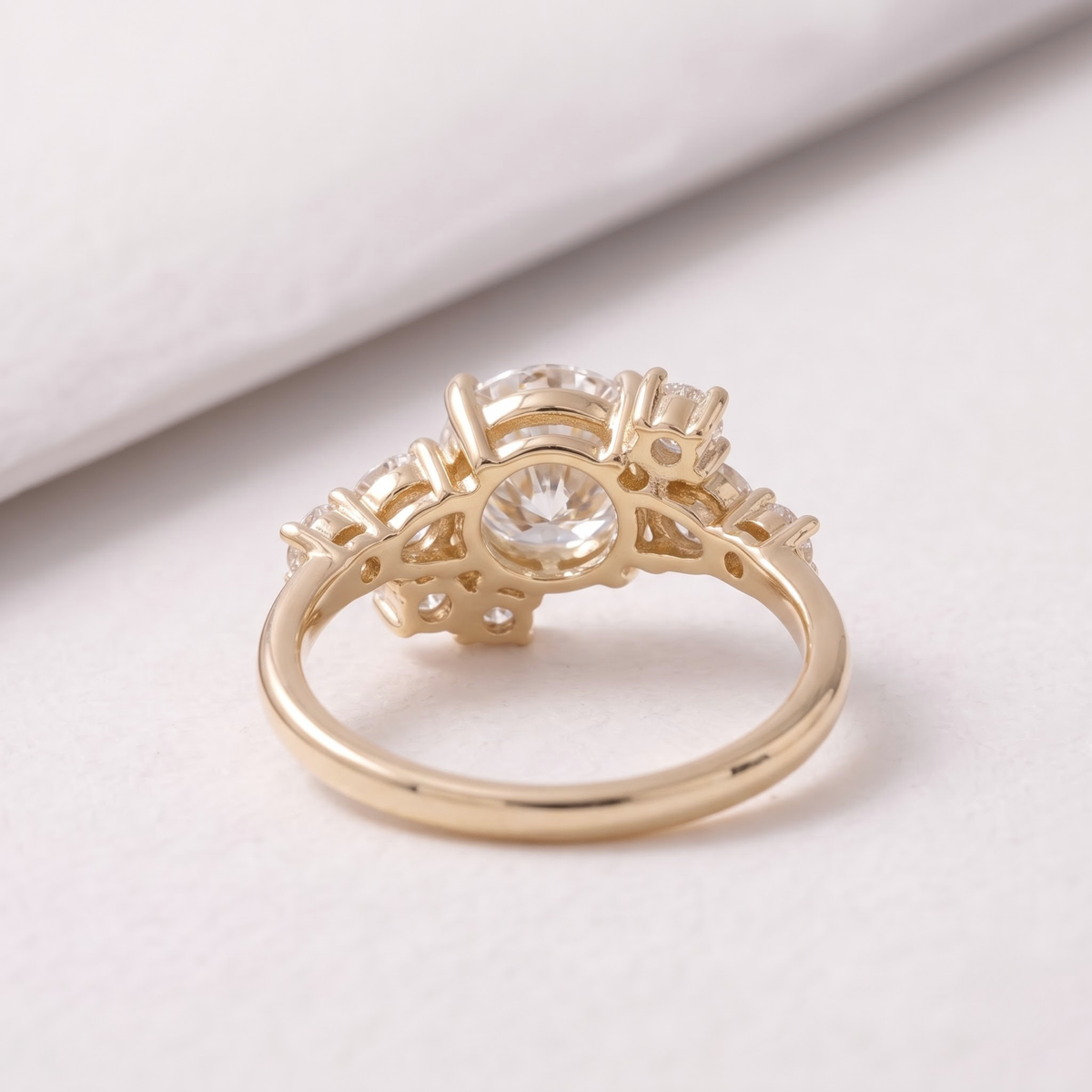 2 CT Pear Cut Curved Lab-Grown Diamond Engagement Ring