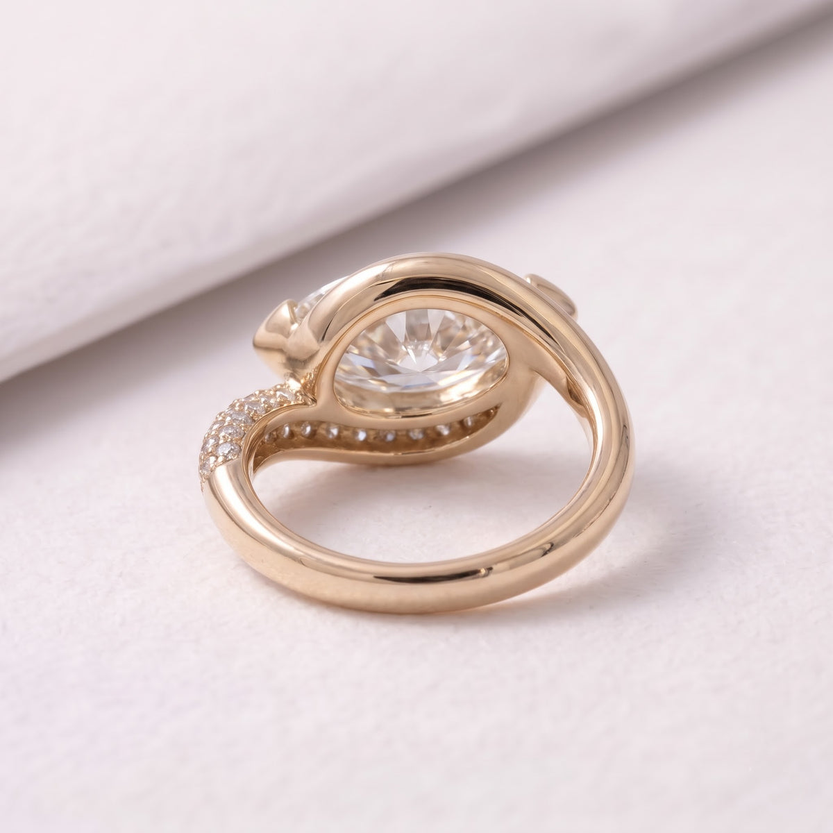 2 CT Marquise Cut Semi Pave Lab-Grown Diamond Engagement Ring