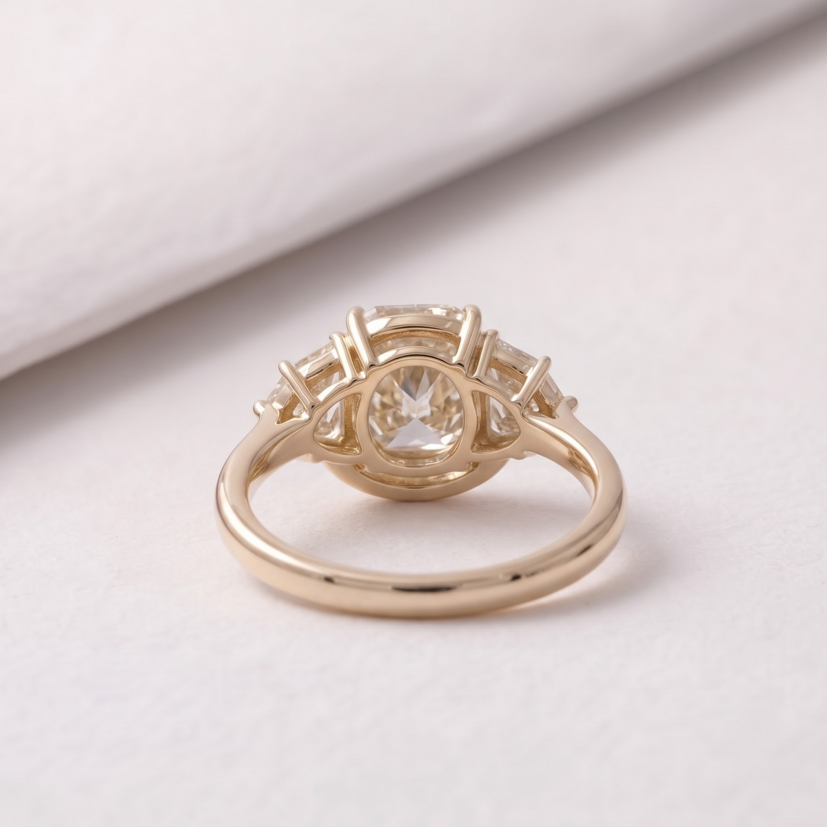 2 CT Pear Cut Curved Lab-Grown Diamond Engagement Ring