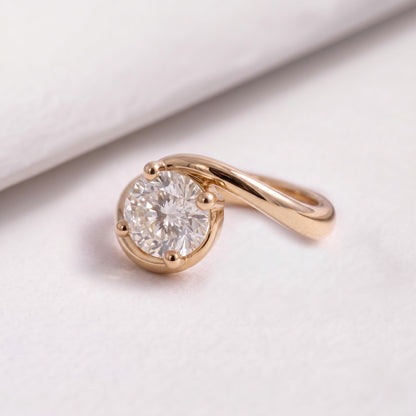 1 CT East West Oval Cut Solitaire Lab-Grown Diamond Engagement Ring