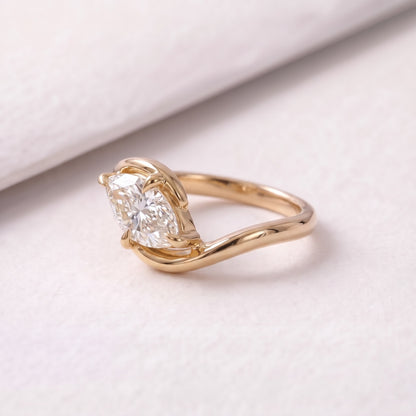 2 CT East West Marquise Cut Solitaire Lab-Grown Diamond Engagement Ring