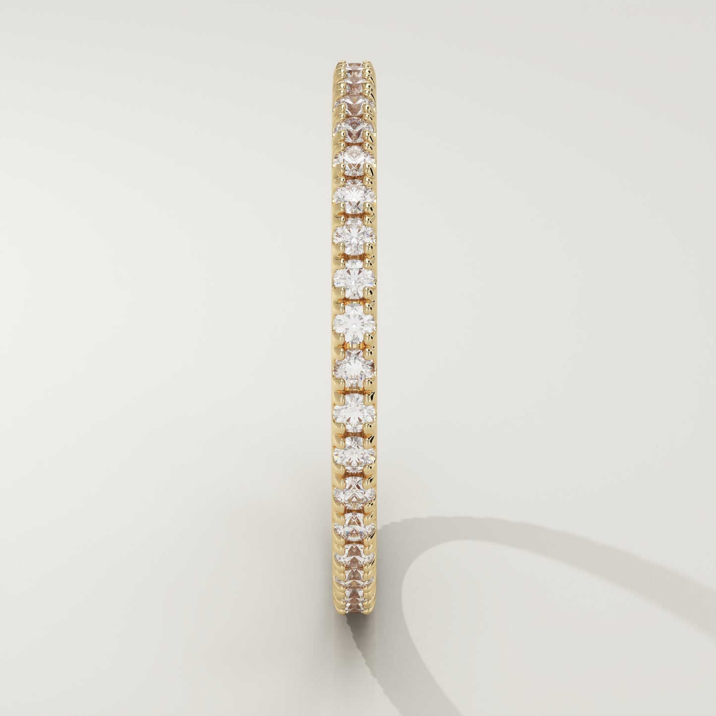 0.6 TCW Round Moissanite Full Eternity Wedding Band (US Size 8.25 Ready To Ship)